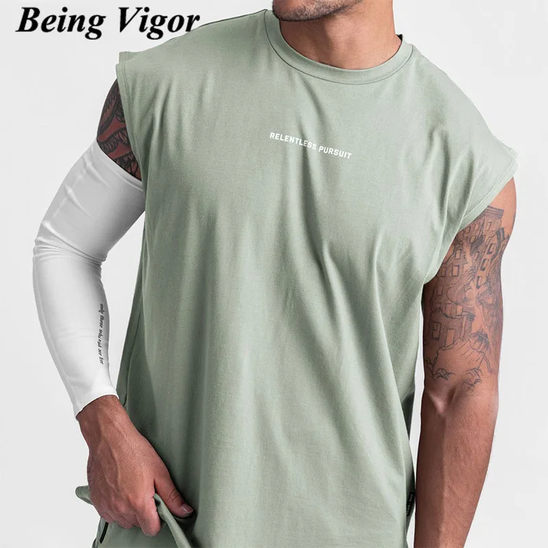 

Being Vigor Men Workout Tank Top Gym Bodybuilding Sleeveless Muscle T Shirts Sport Training Casual Running Vest Tee Tops