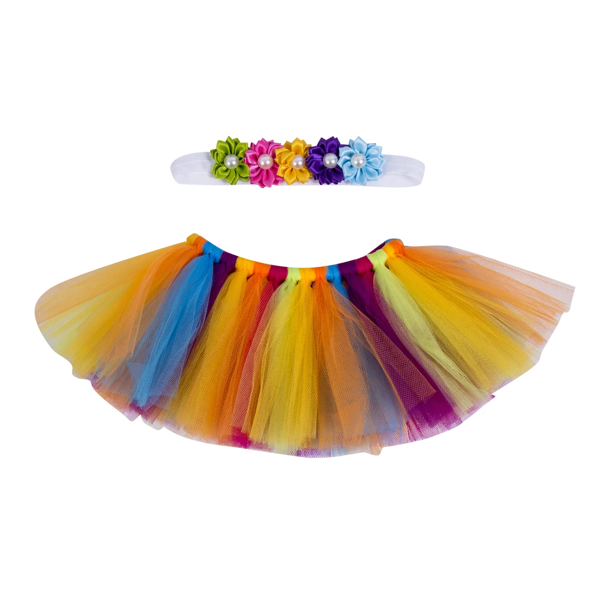 

Cute Baby Newborn Infant Toddler Flower Tutu Rainbow Skirt Girls Outfit Lovely Babies Skirts Photography Propy
