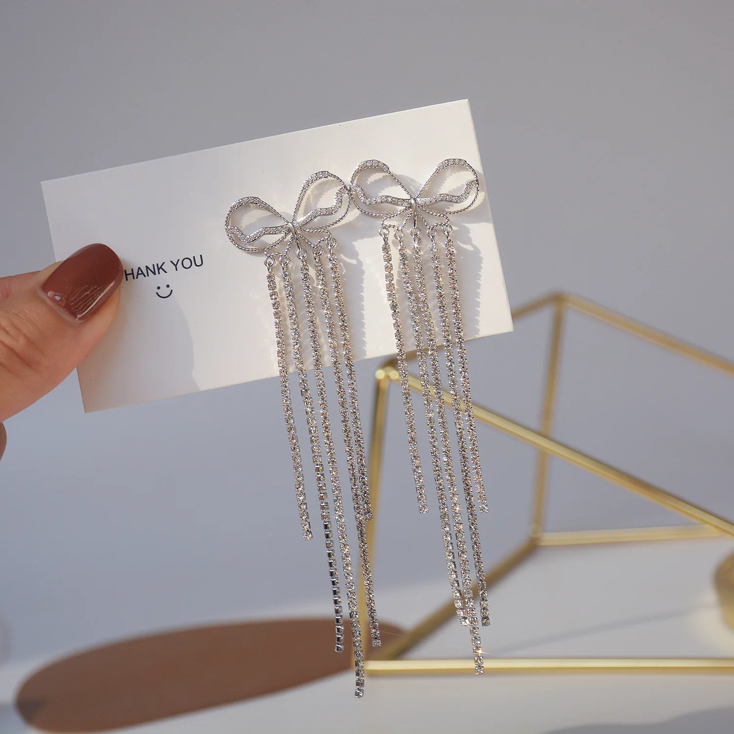 

New Fashion Jewelry Micro-inlaid Zircon Butterfly Exaggerated Tassel Earrings for Woman Holiday Party Retro Elegant Long Earring