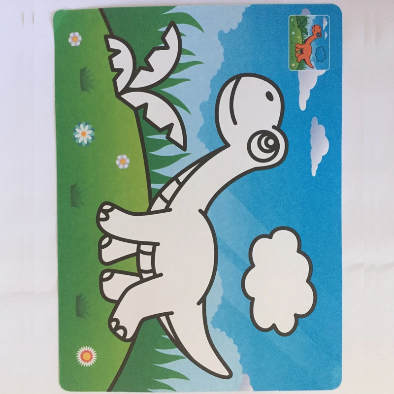 

28x21cm DIY Manual King Size Color Handwork Sand Painting Picture With 9 Colorful Bottom Drawing Paint By Hand Novelty Baby Toys