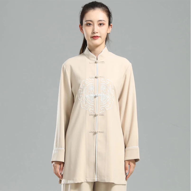 Новинка Тай Чи Мужская и женская униформа для боевых искусств цигун Утренние