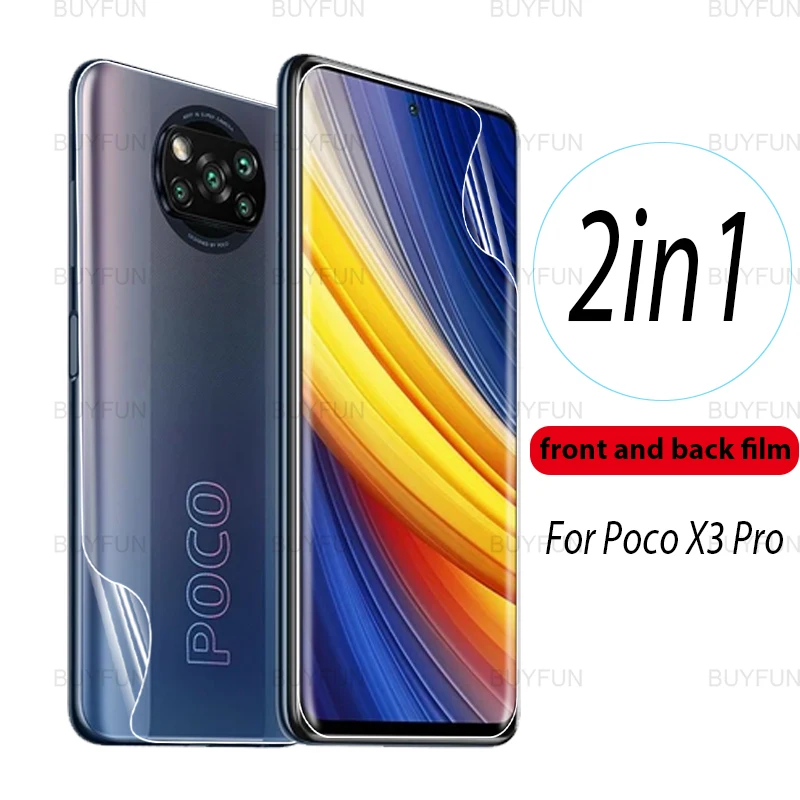 

Гидрогелевая защитная пленка на экран для Xiaomi Poco X3 Pro, 6,67 дюйма, 2 в 1, для xiaomi poco x3 pro, nfc