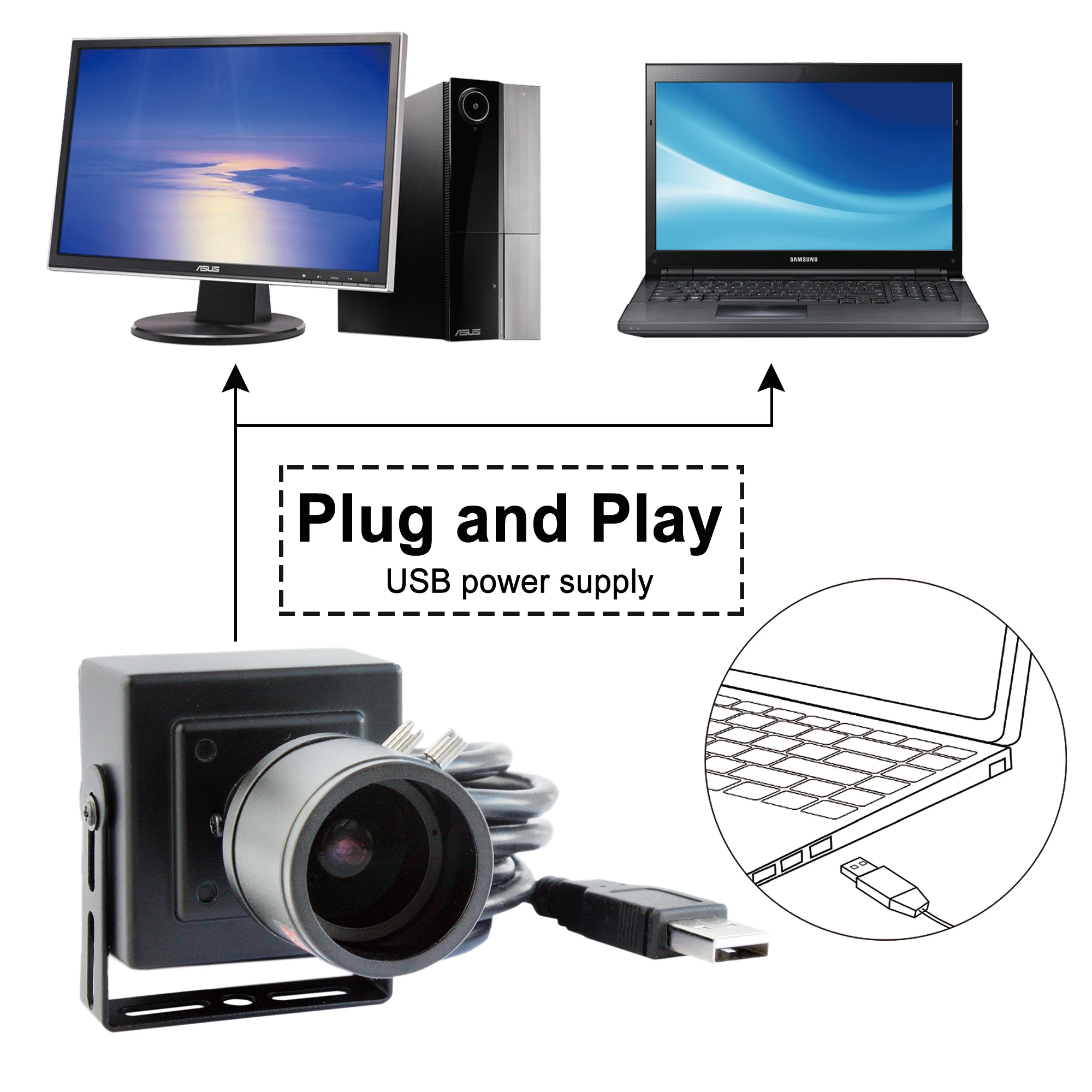 USB камера видеонаблюдения MJPEG 4K 30 кадров в секунду 3840x2160 CMOS Sony IMX317 объектив 2 8-12 мм с