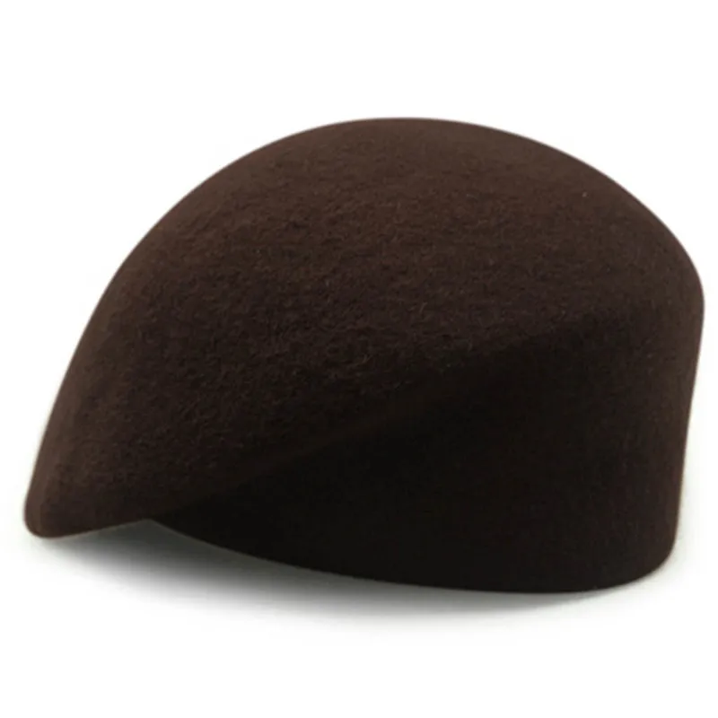 Женская шерстяная фетровая шляпа женский шерстяной винтажный берет женская