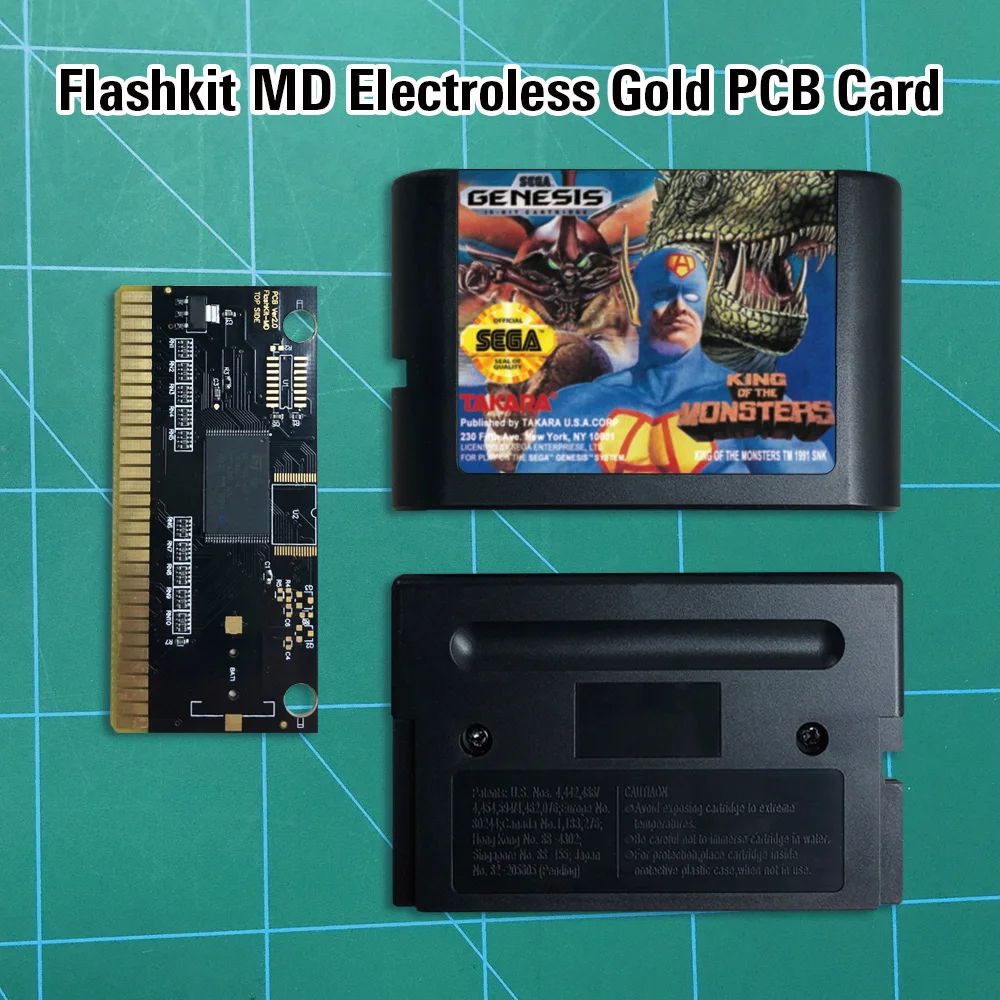 &quotКороль монстров&quot Flashkit MD никелевое золото схема на основе печатной платы 16