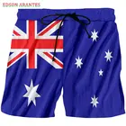 Лидер продаж, летние мужские и женские шорты-бермуды с 3D принтом, Модные баскетбольные спортивные шорты с австралийским флагом, пляжные шорты для подростков