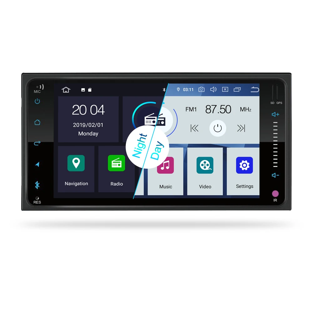 Универсальный Автомобильный мультимедийный плеер, DVD-плеер с Gps Навигатором, ОЗУ 2 Гб, ПЗУ 16 Гб