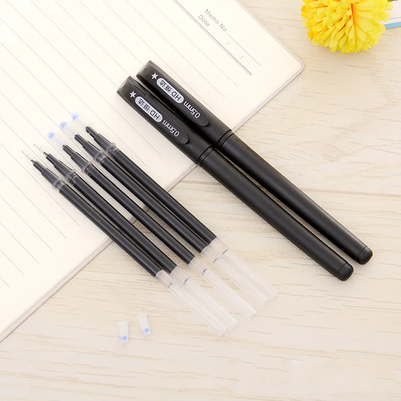Оптовая продажа набор гелевых ручек большой емкости 2 ручки и 5 стержней