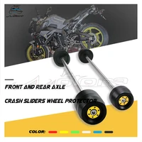 front rear axle fork crash sliders for mt 10 mt10 fz10 fz 10 2015 2020 16 17 18 19 motorcycle accessories wheel protector