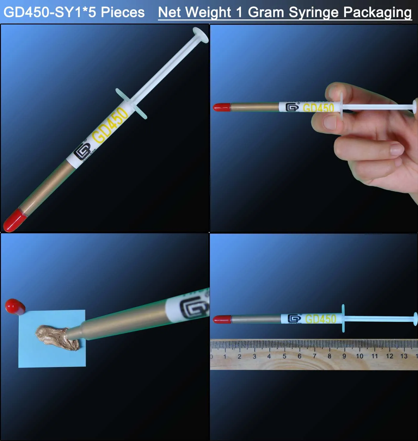 GD33 GD66 GD100 GD220 GD280 GD380 GD460 GD450 Термальность смазочная паста компаунд 5 шт. чистая Вес 1 г SY1