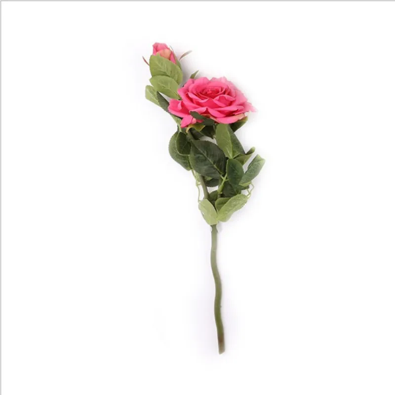 

Single Branch 2 Head Paris Rose Simulation Flower Simulation Rose Home Decoration Flower Hotel decoration Photo props