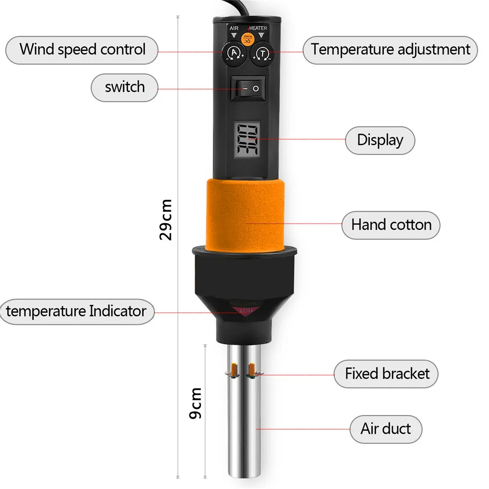 LCD Hot Air Gun Potable Constant Temperature GJ-8019 Desoldering Soldering Station IC SMD CHIP BGA Rework Power Tools | Инструменты
