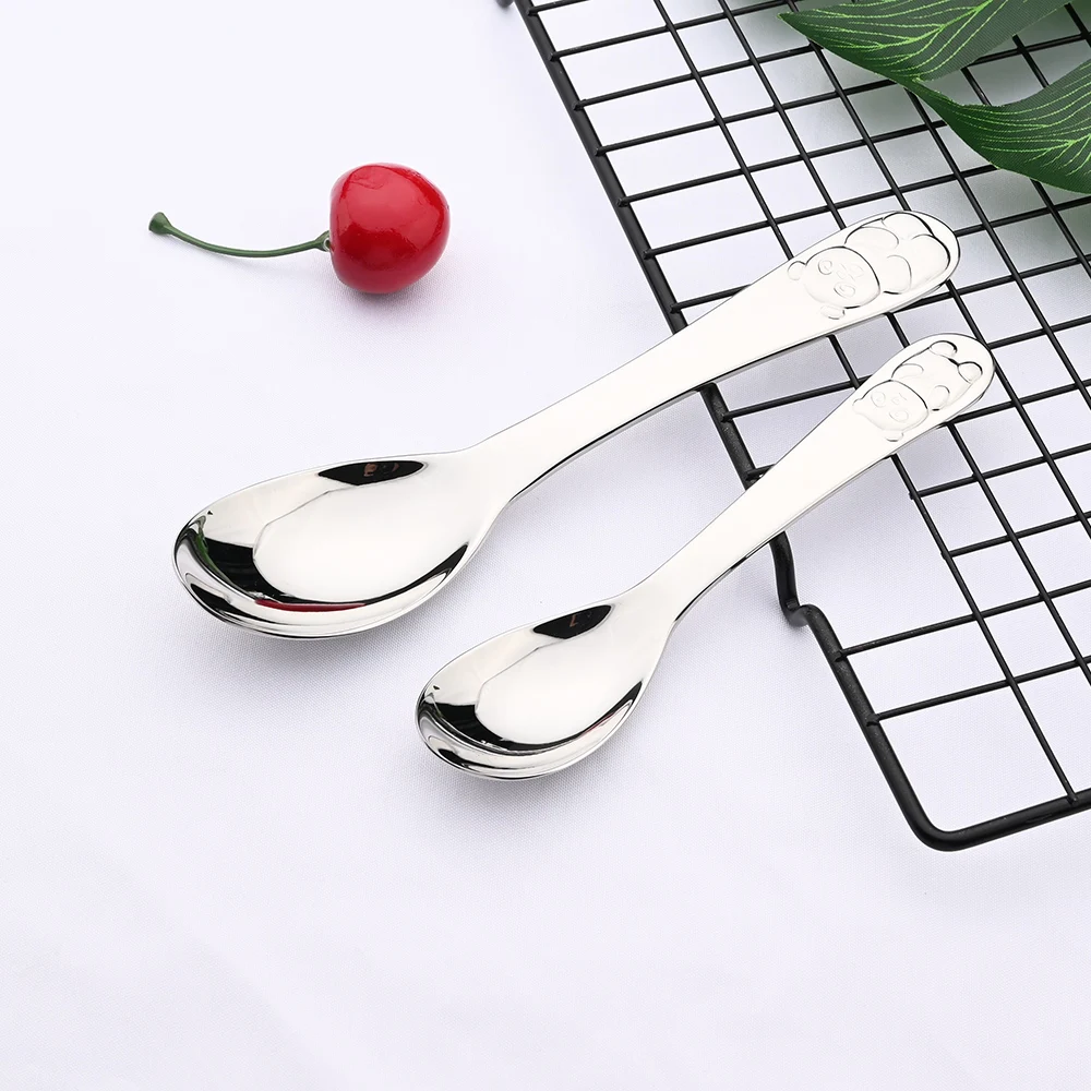 4 предмета детская посуда набор столовых приборов 304 из нержавеющей стали с