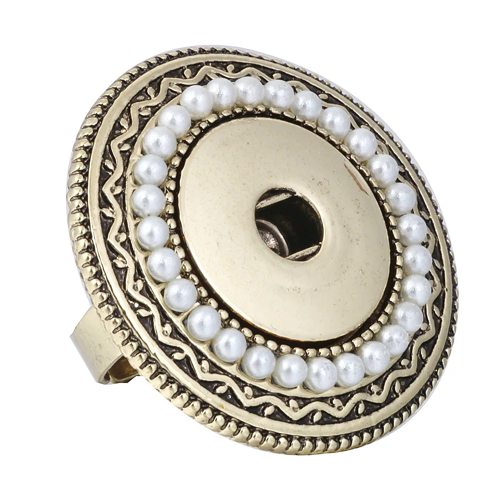 Женское и мужское Винтажное кольцо с кристаллами регулируемое эластичное 18 мм