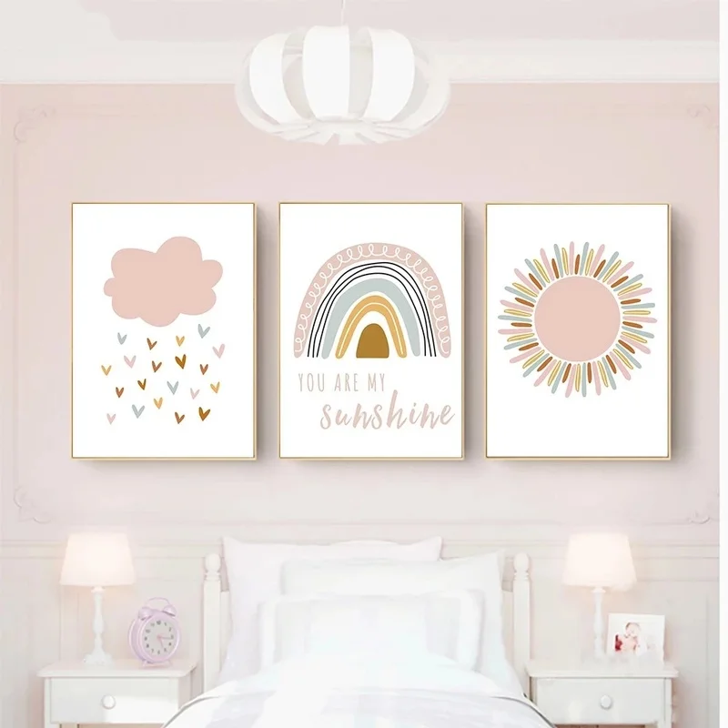 Настенная картина Розовое Солнце радуга ты мой Солнечный свет | Дом и сад