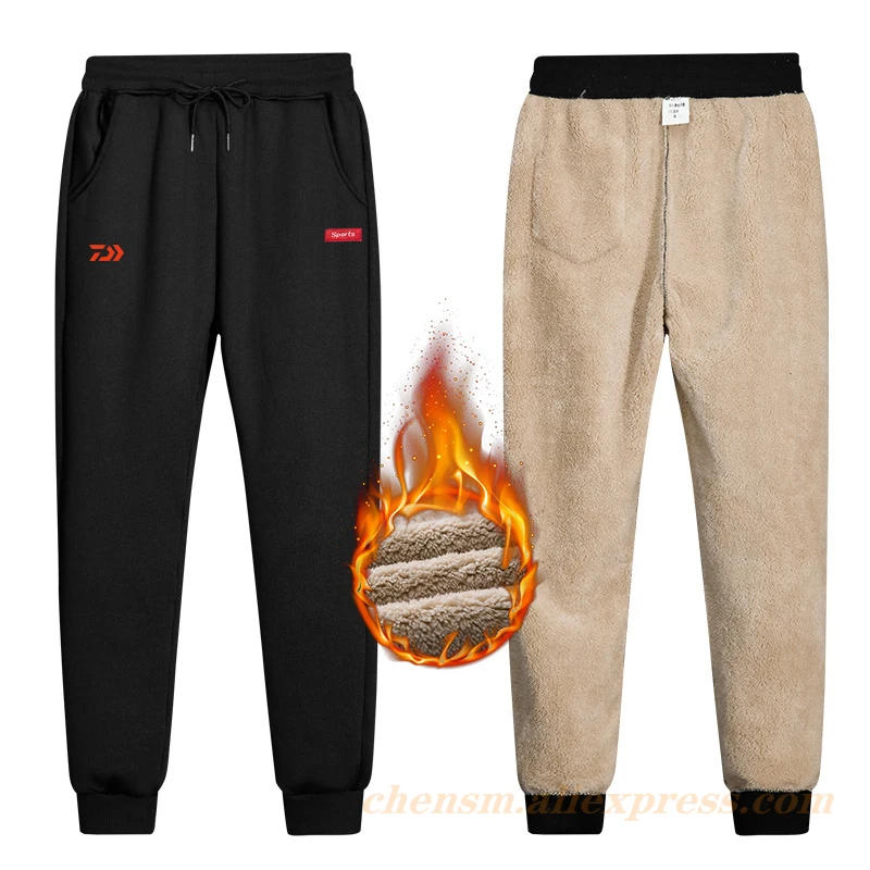

2020 Daiwa Fishing Pants Men Winter Thick Thermal Velvet Cycling Fishing Clothing Waterproof Outdoor Trousers Fishing Clothes