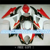 custom abs fairing kit fit for suzuki gsxr1000 2007 2008for suzuki gsxr1000 07 08 white red black fairings