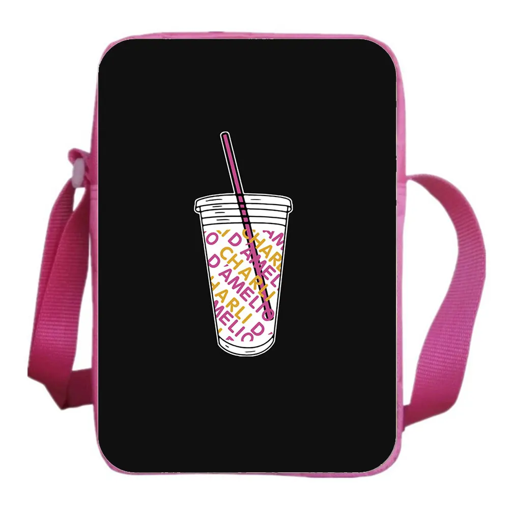 Charli Damelio Shoulder Bag Casual Teens Messenger Bag Fashion Crossbody Bags High Quality Cartoon Letter Print School Bookbag