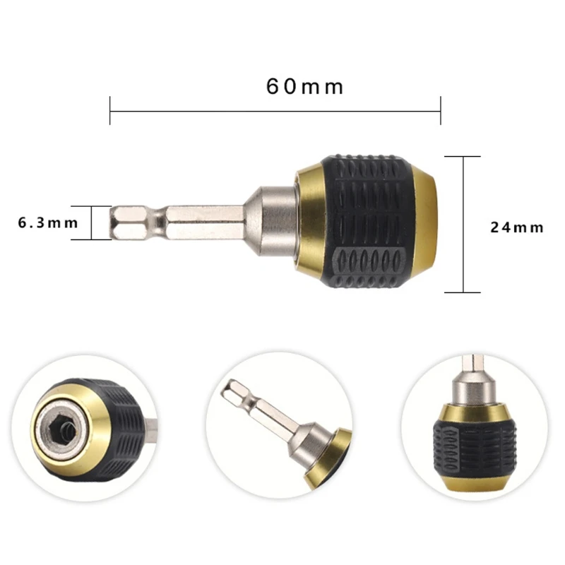 

Hexagonal Shank Quick Coupling Self-locking Chuck Conversion Tool Adapter Screw Thread Tap Drill Bits