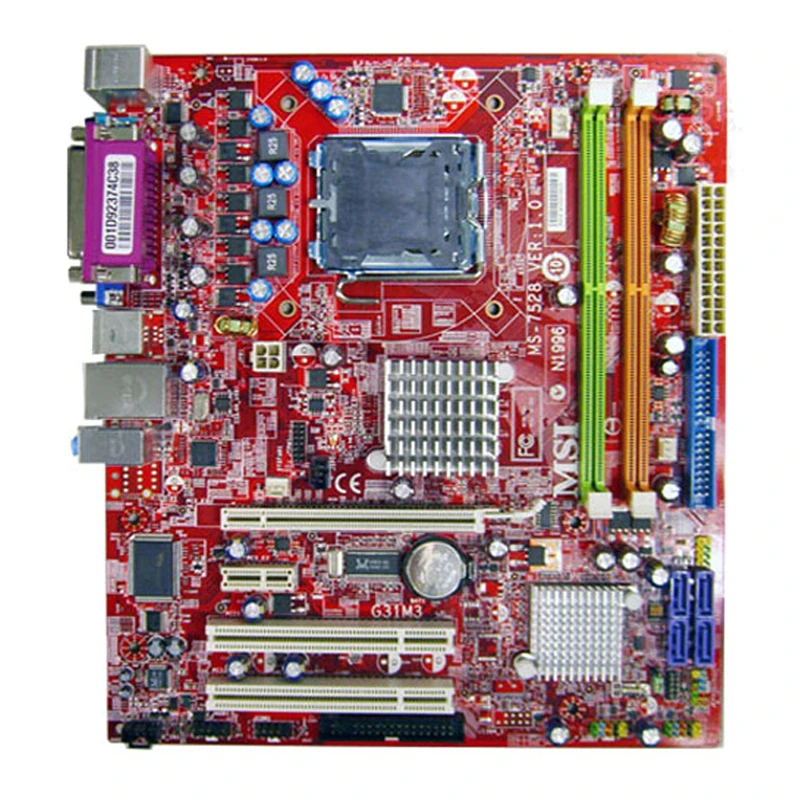 Материнская плата MSI G31M3 LGA 775 Intel G31 оригинальная материнская для настольных ПК DDR2