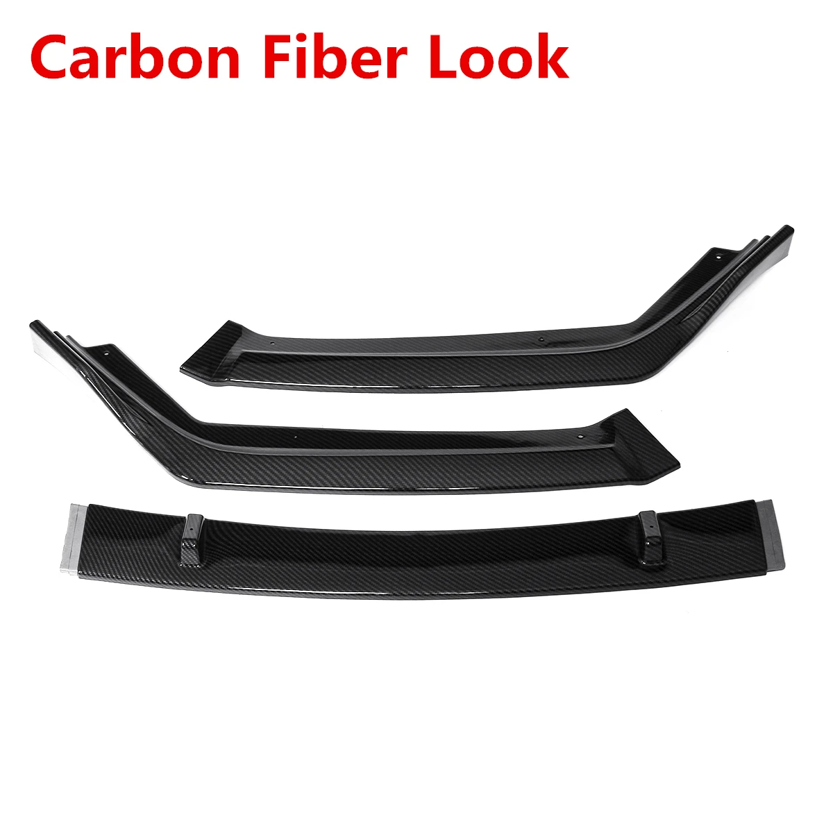 Carbon Fiber Look Новинка, 3 шт., автомобильный передний бампер, сплиттер для губ, комплект для тела, спойлер, диффузор, отражатель губ для Honda, для Accord 9-9.5th - Цвет: Carbon Fiber Look