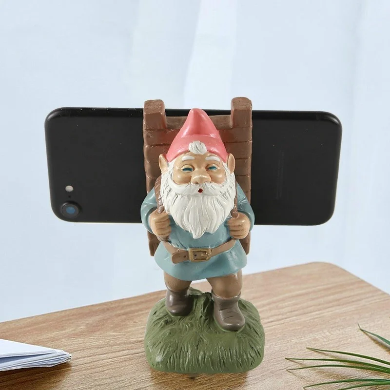 

Santa Claus Mobile Phone Holder Desktop Ornaments Resin Crafts Creative Office Small Ornaments Mobile Phone Holder