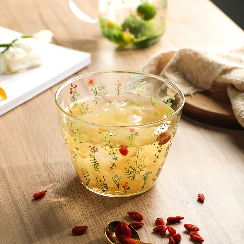 

Creative Grass Pattern Borosilicate Glass Milk Coffee Cup Party Juice Beer Mug Kitchen Drinkware With Handle Birthday Gift