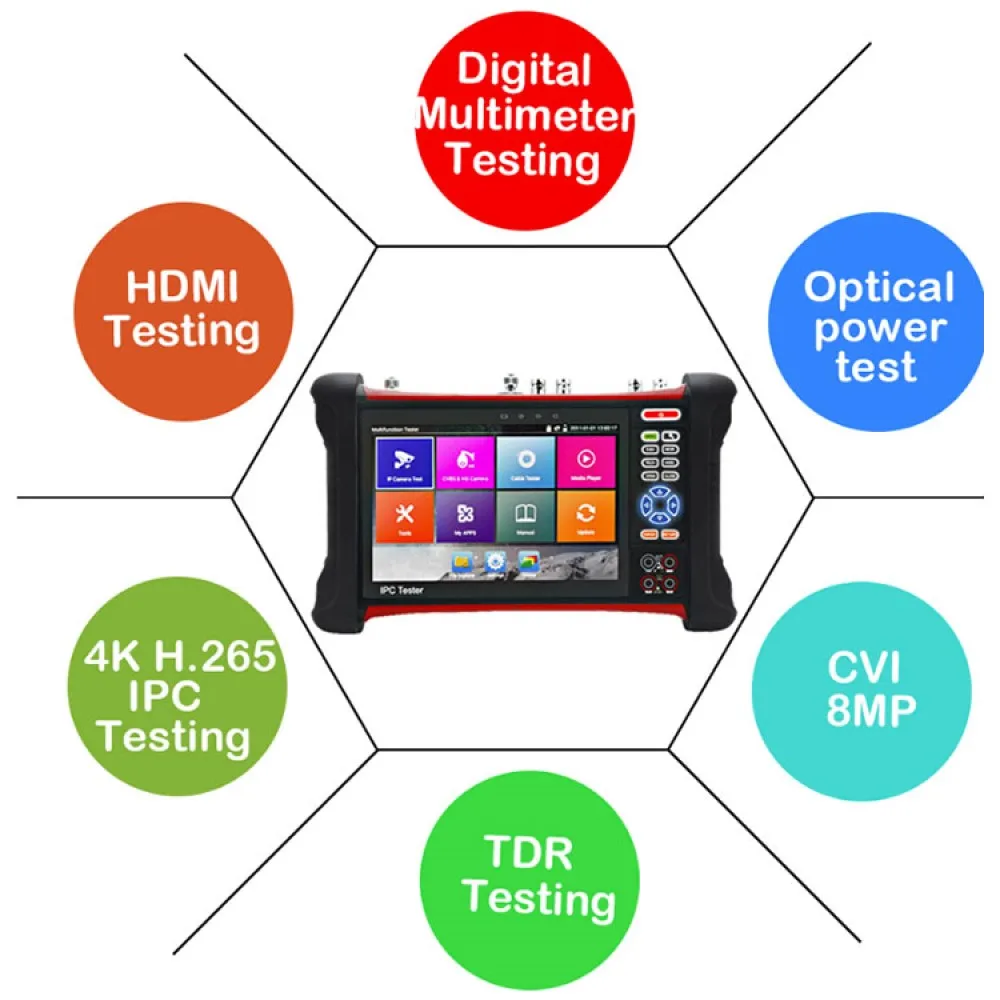 7 дюймовый монитор CCTV тестер 8MP TVI CAI 5MP ADH SDI IP Тестер HDMI ipc камера для cctv камеры