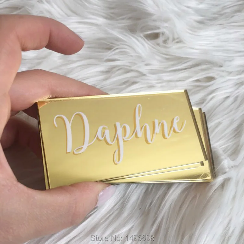 Прямоугольные карты прямоугольного стола с золотым зеркалом на заказ печать