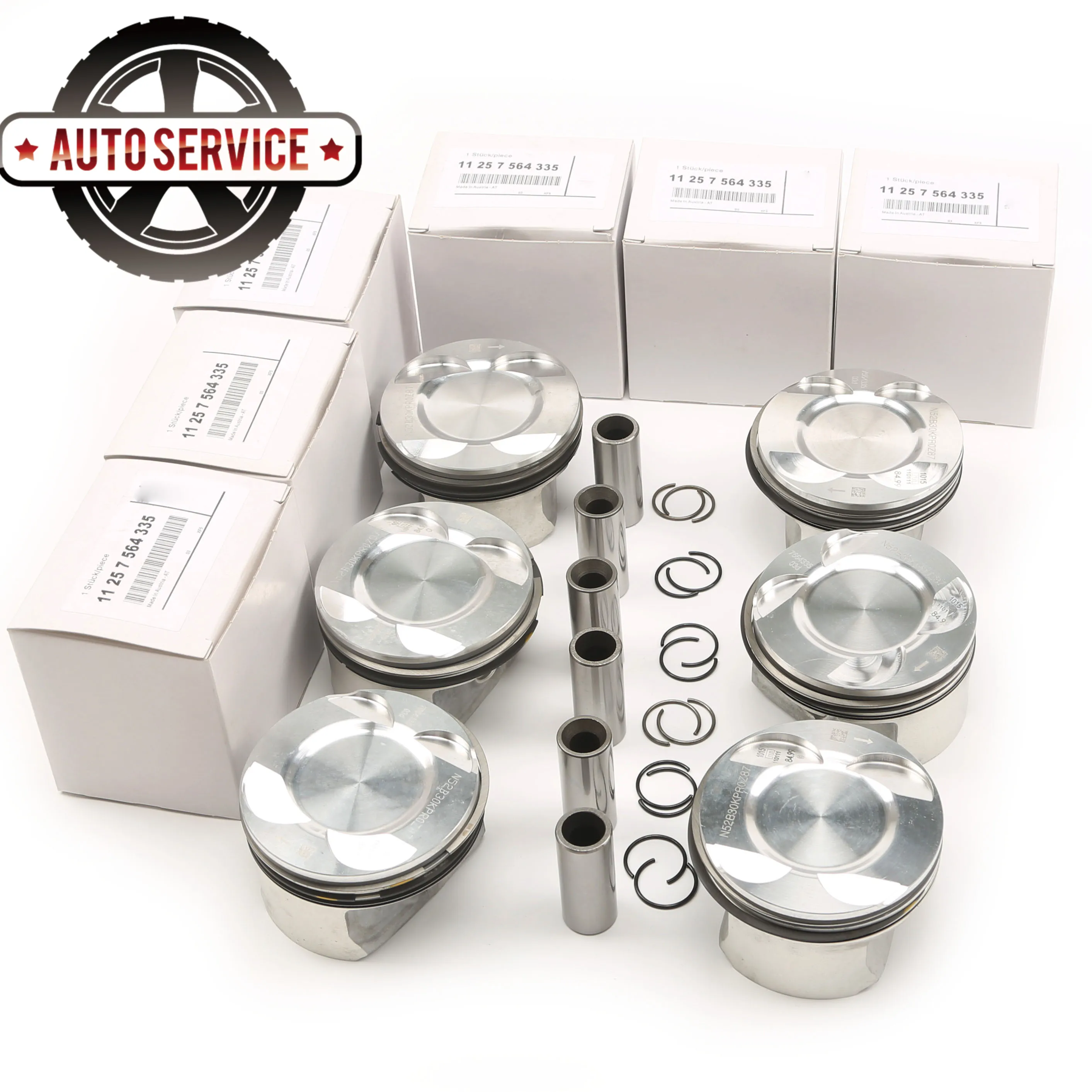 

6Pcs Pistons & Piston Rings Set For BMW E87 130i E90 E93 E92 330i E64 E63 630i E66 F02 730Li X3 E83 xDrive30i F25 xDrive28i X5
