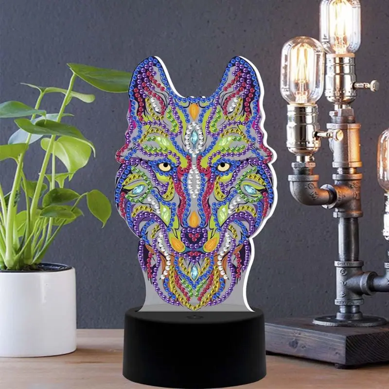 Новая лампа DIY LED Алмазный Ночной светильник Мультяшные животные специальная