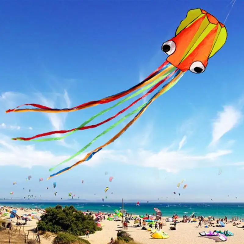 Высокое Качество Мягкий Осьминог воздушный змей с ручкой линии открытый игрушки