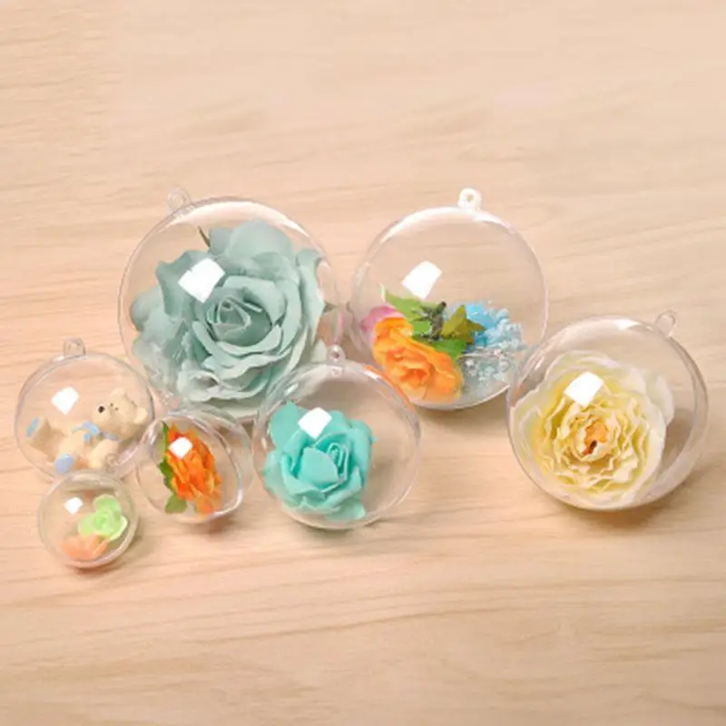 

Hanging Decoration Round Ball PS Bauble Creative Clear Transparent Colorful Accessories Christmas Party Xmas Gift Ornament
