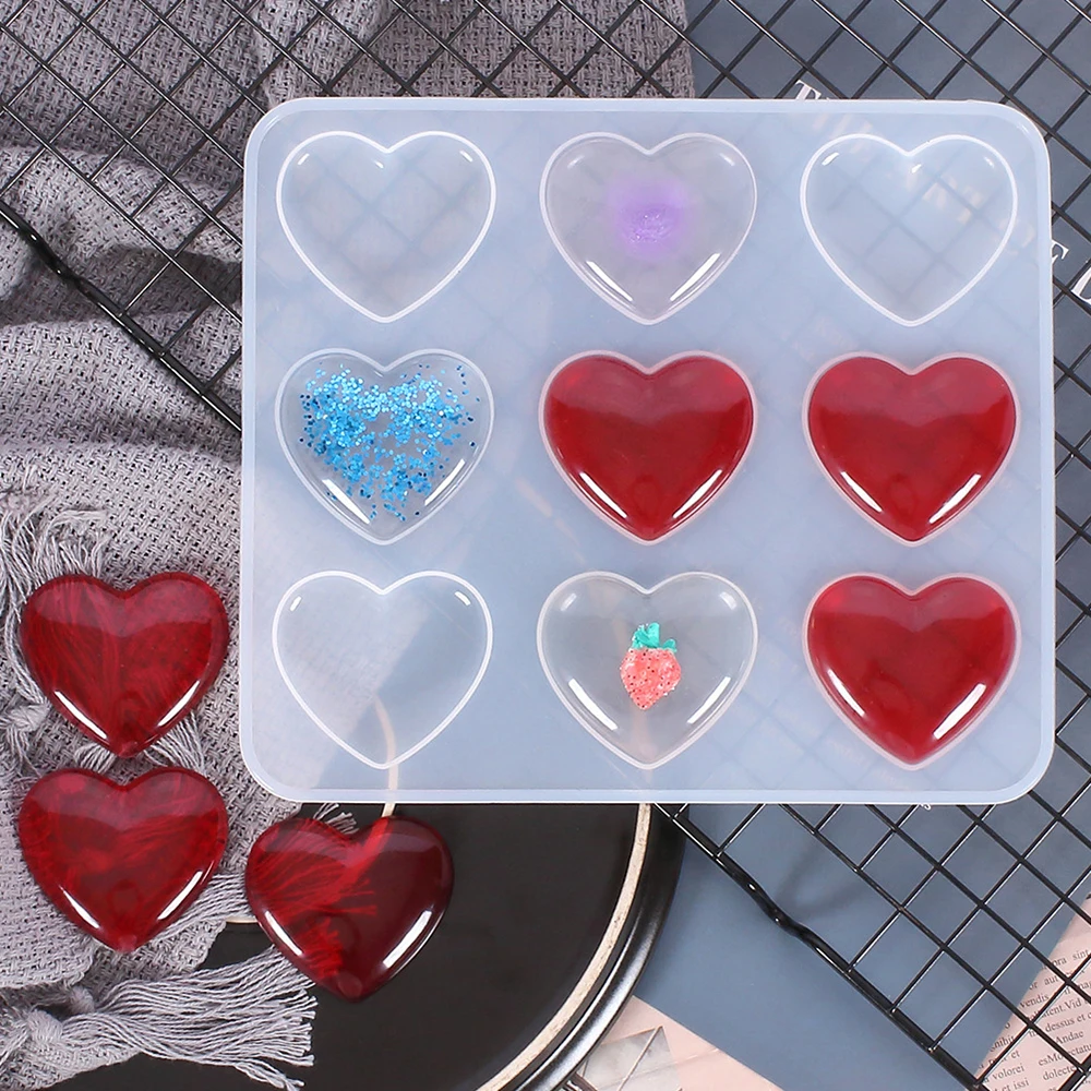 Силиконовая форма для украшения торта 1 шт. 9 полости Love Heart инструменты