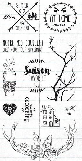 Французский прозрачный силиконовый штамп/печать для DIY скрапбукинга/альбома