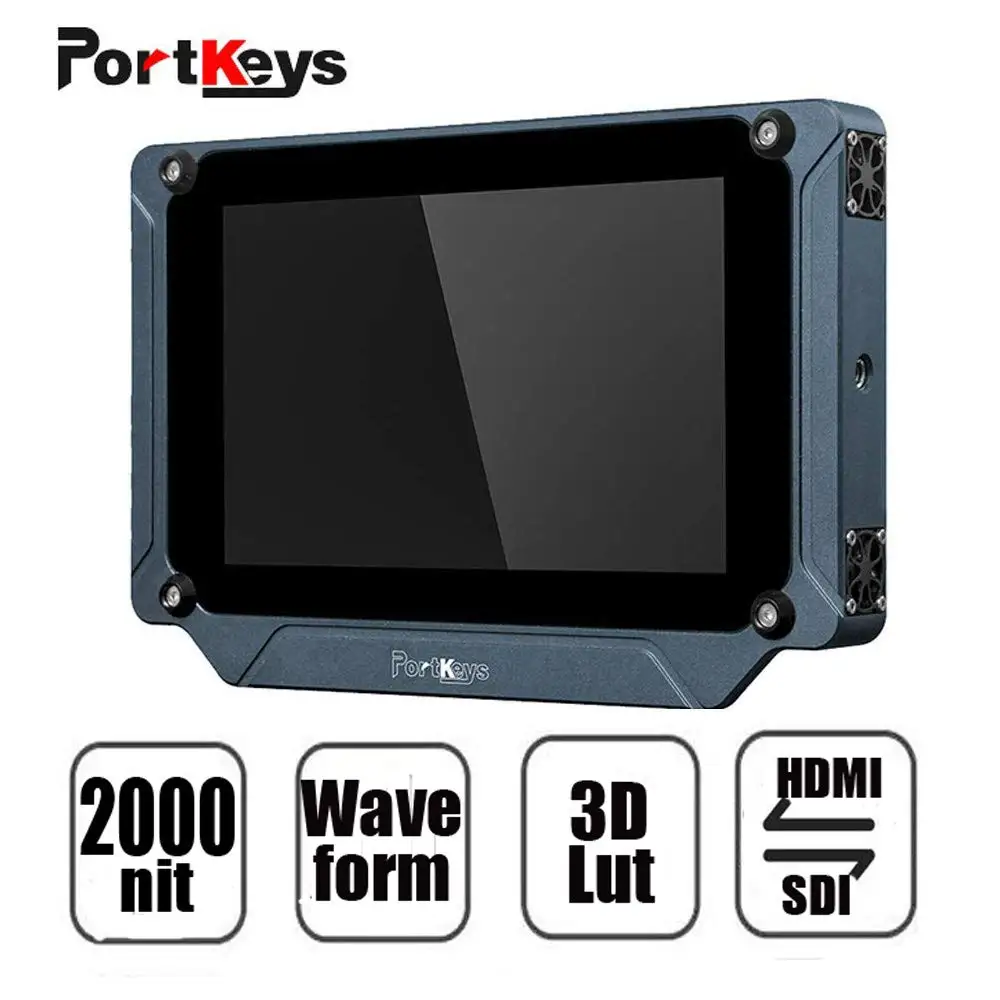 PortKeys BM7 7 inch Bright 2000nit 3G-SDI Full HD на камере полевой монитор 4K 3D LUT HDR предварительный