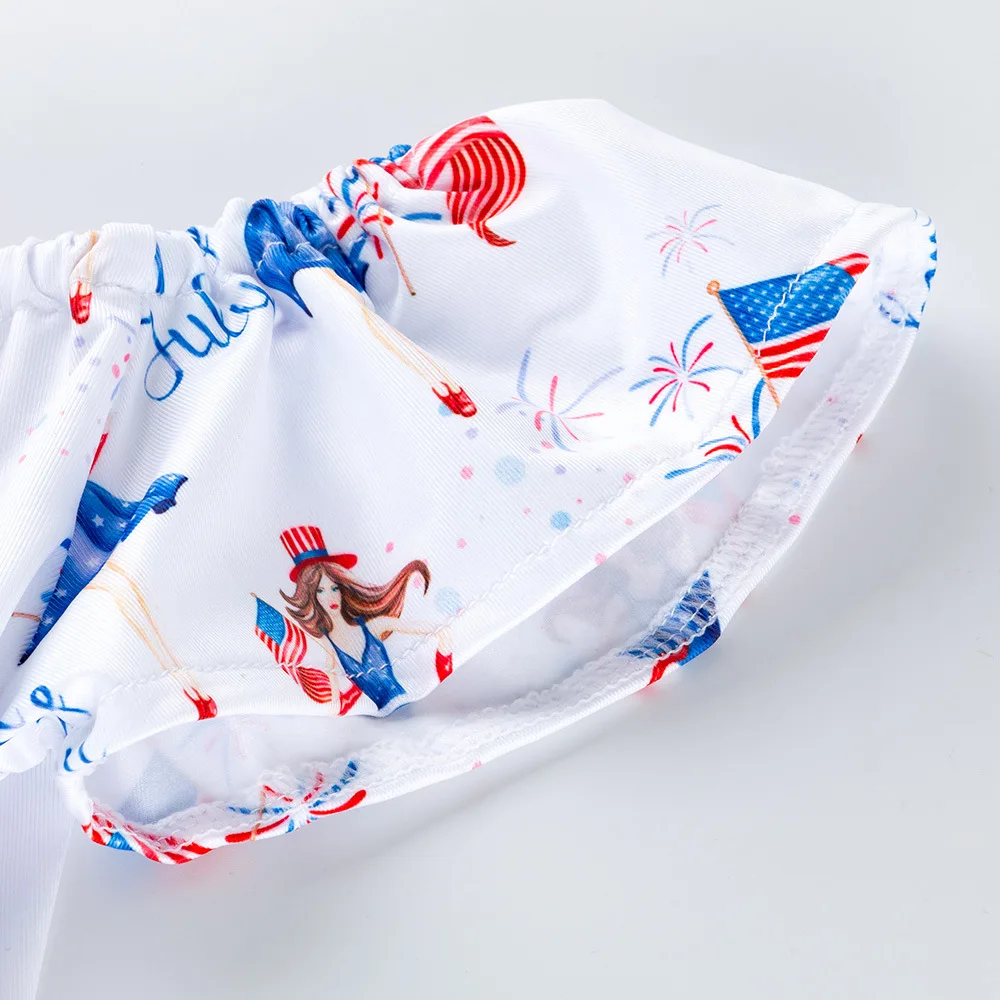 

2Pcs Newborn Baby Girls Print Romper Headband Summer Fly Sleeve Infant Toddler Rompers Jumpsuits Baby Clothing 0-24M