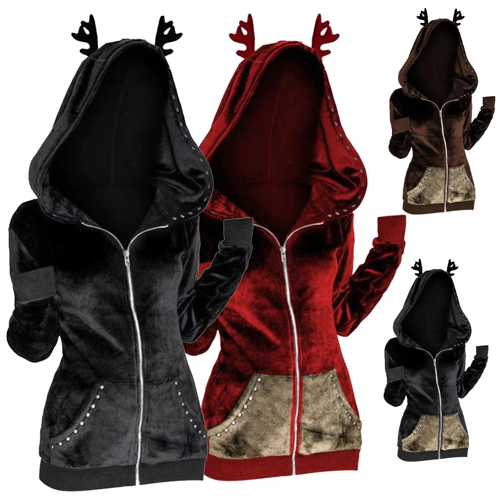 

Толстовка с капюшоном и длинным рукавом, на молнии, в стиле Харадзюку