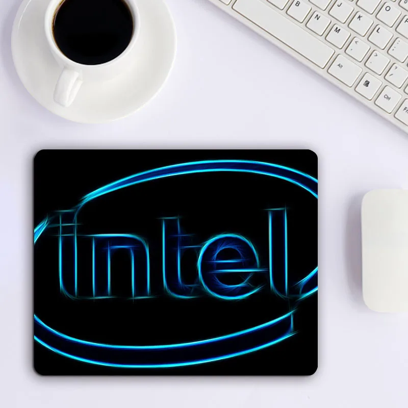 

Small Mouse Pad With Brand's Logo of Intel Kawaii Accessories Gaming Pc Gamer Full Barato Computer Mat Cheap Gaming Laptop