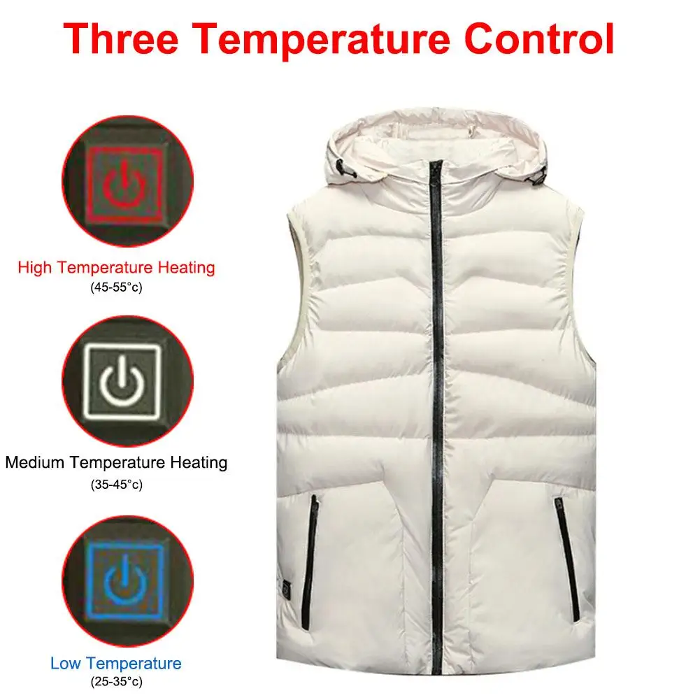 Уличный мужской и женский жилет с электрическим подогревом теплая одежда USB
