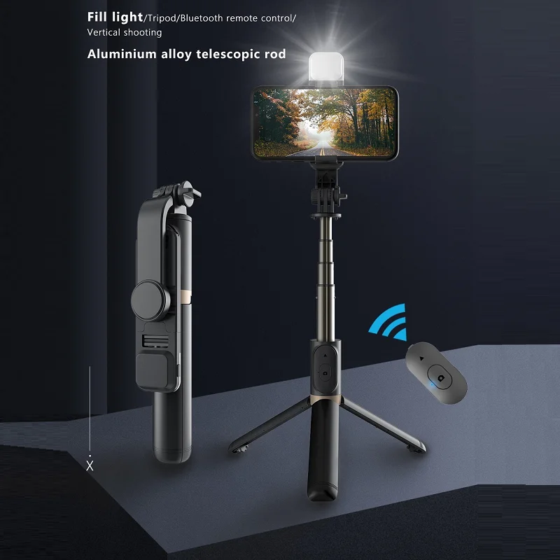 

NEW 4 in 1 Wireless Bluetooth-compatible Selfie Stick With LED Photography Light Foldable Tripod Monopod For iPhone Xiaomi Huawe