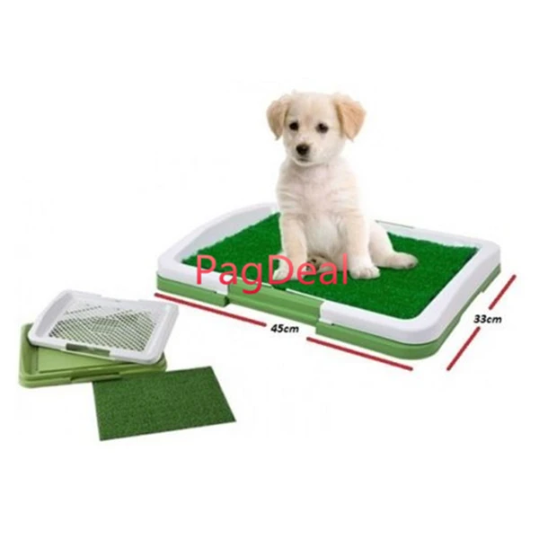 

New Dog Puppy Potty Trainer Indoor Grass Patch Toilet Training Tray Pet Toilets Three Layers Free Shipping