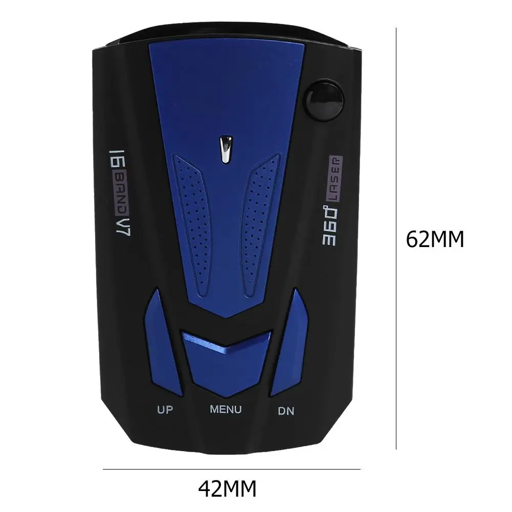 

Car Radar Detector 360 Degree Vehicle V7 Control Speed Voice Alert Alarm Warning 16 Band LED Display English Russian Auto Alert