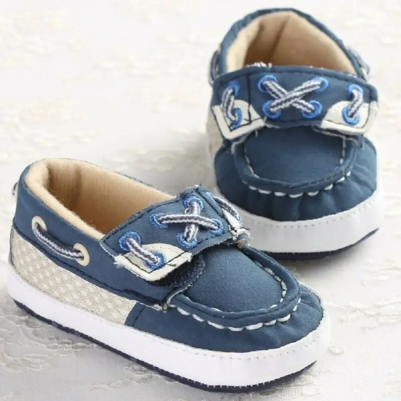 2019 Baby First Walkers Toddler Infant Boys Crib Shoes Soft Sole Anti-slip Casual Canvas 0-18M |