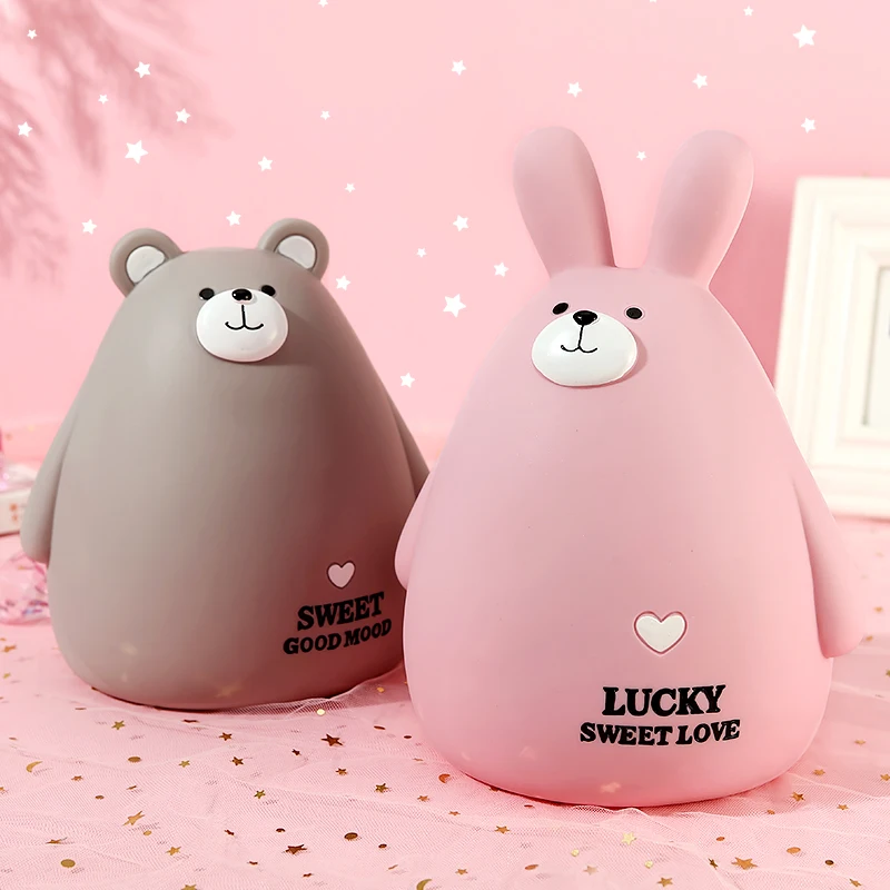 Большая Милая копилка с животными безопасный счетчик забавная Детская медведем