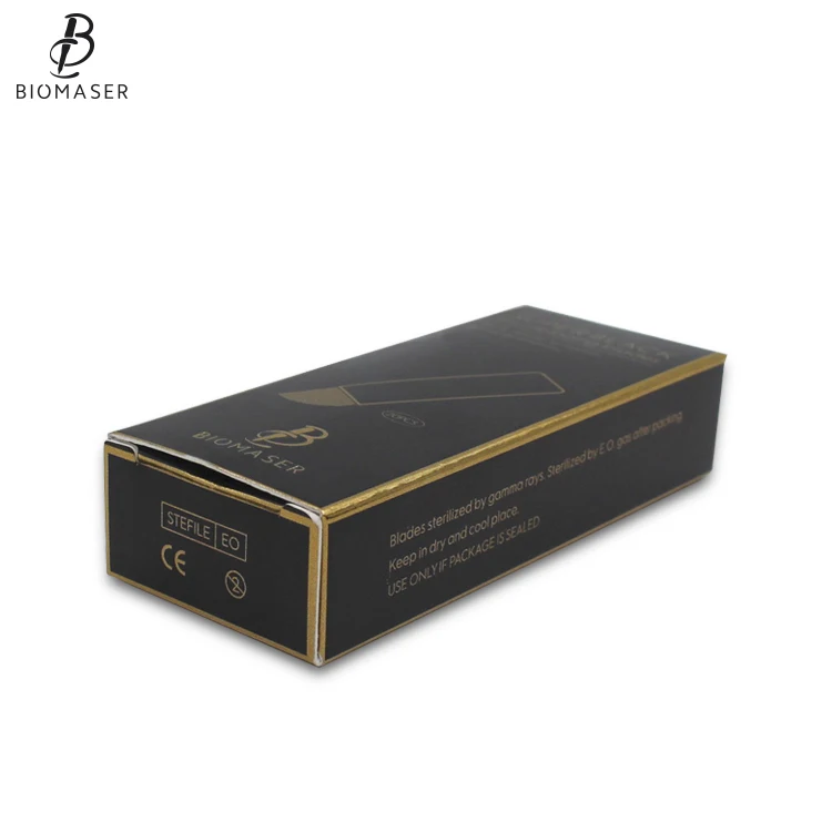 Biomaser Microblading Needles12CF/14CF/14U/18U супер черные иглы для татуировки для Microblading бровей ручка аксессуары