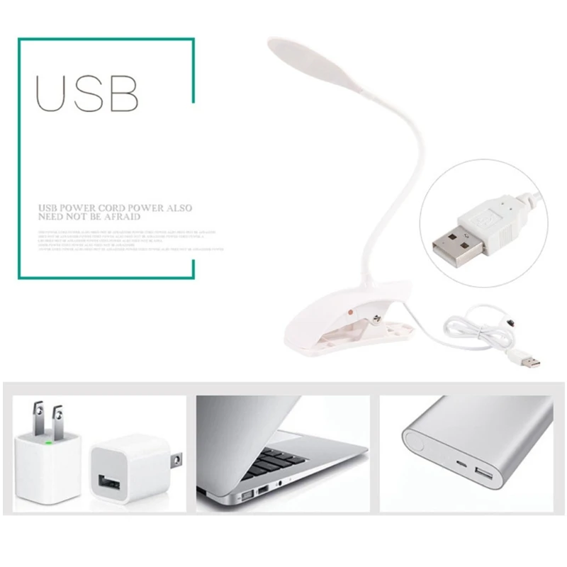 

Clip Desk Lamp 360 Flexible Gooseneck Bed Light Premium USB Led Light for Kids