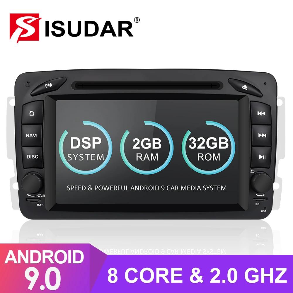 Автомагнитола Isudar 2 Din Android 9 для Mercedes/Benz/CLK/W209/W208/W463/Vaneo/Viano/Vito|Автомагнитолы| |
