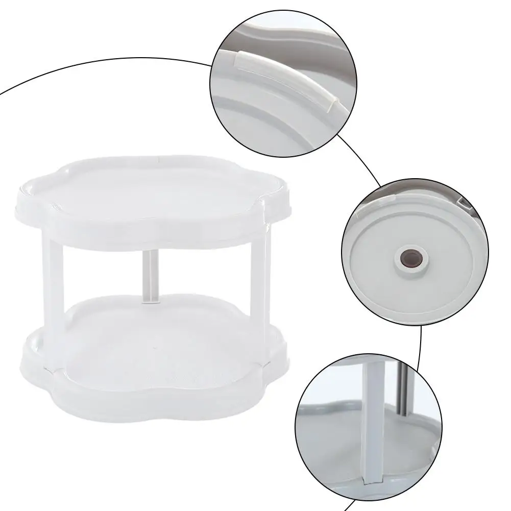 Кухонный лоток для хранения 1/2 уровней вращающийся многофункциональный