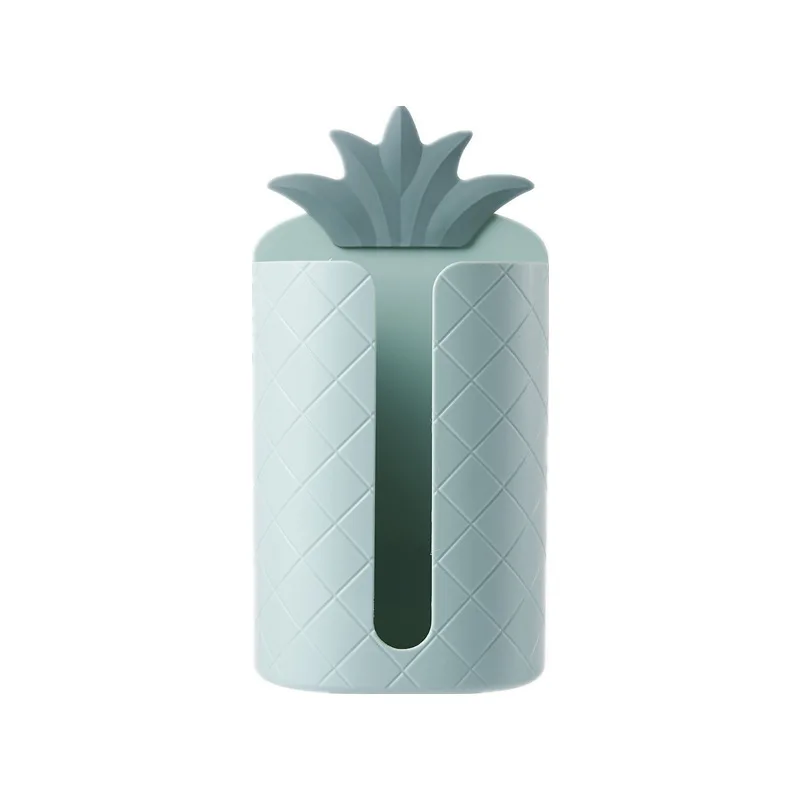 

Creative napkin box pineapple paper trash bag two in one storage box kitchen toilet no punching